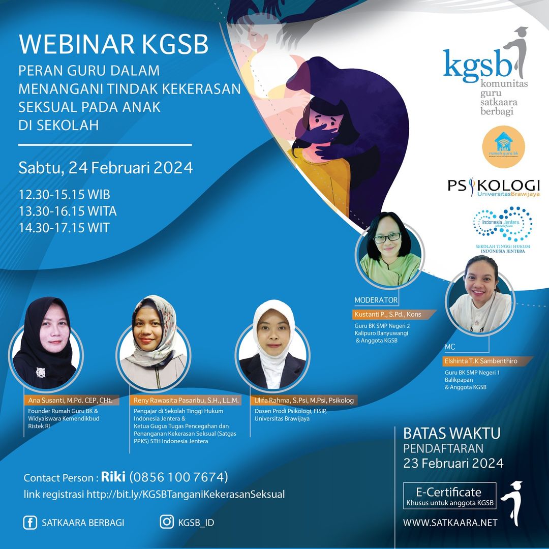 Webinar “Peran Guru dalam menangari Kekerasan Seksual”