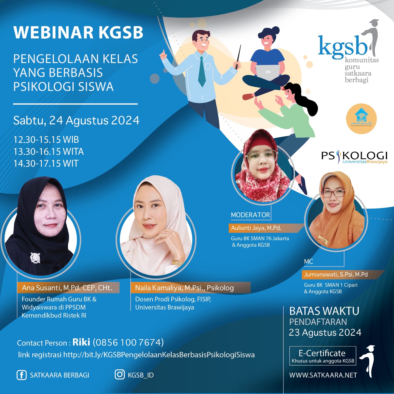 Webinar KGSB: Pengelolaan Kelas yang Berbasis Psikologi Siswa